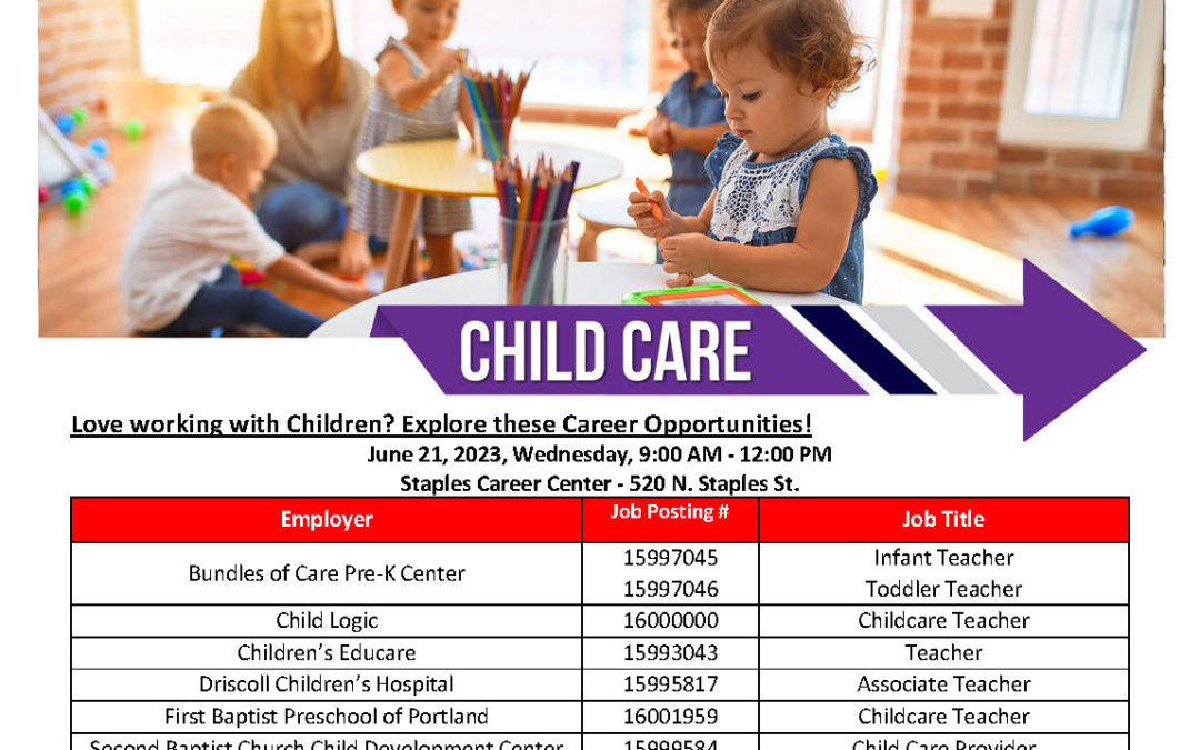 Coastal Bend Child Care Job Fair
